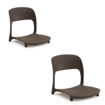 스마트퍼니처 코비아 좌식 고정형 의자 (7컬러) 2p, 브라운 2p