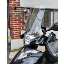 VF100 VD125 전용 5mm 고급 쉴드 윈드스크린 각도조절, 스모크 그레이 40cm 높이 4MM 두께, 1개