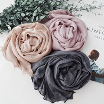 더뷰렛 소프트 롱스카프 면 코튼 간절기 머플러