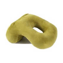 극세사 메모리폼 낮잠 베개 책상 쿠션 색상6종, 올리브그린