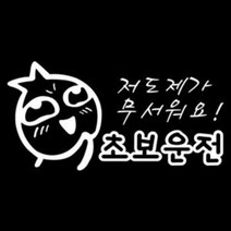 자동차 VIP-292 초보운전데코 스티커 04번 디자인, 옐로우