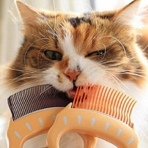 갓샵 고양이 강아지 사랑조개빗 3종 그루밍 털제거 브러쉬, BROWN