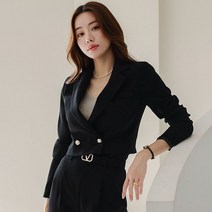 스타일온미 첼리스 더블단추 크롭 자켓