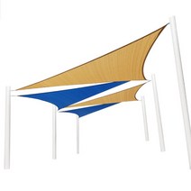 차양막 스크린천막 테라스어닝 바람막이 비가림막, 황토색 3x4x5m