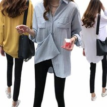 블라우스 베이직한 컬러 루즈핏 셔츠블라우스