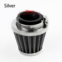 바이크 오토바이 에어 필터 35mm 42mm 범용 적합 50cc 110cc 125cc ATV 스쿠터 핏 더트 바이크용, 17 silver  38mm