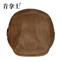 소가죽 빈티지 구제 야상 중장 리얼 가죽 모자 남추동 캡 패션 화가 남자겨울모자 남자가죽모자 캠프캡 귀달이모자