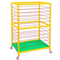 공 정리함 볼 캐리어 정리대 수납함 체육관 농구공, (바퀴 없음) 녹색 1단