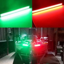 보트장비 고무보트 바나나보트 대형튜브2x17m 방수 보트 해양 학년 대형 12 볼트 D 의례 조명 Lues d 흰색, 02 Red nd Green