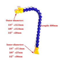 공압피팅 호스 커플러부착 자바라 에어호스 공압 호스 공압 튜브 14quot 38quot, 평면-600mm, 12