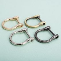 아유디 U링 유링 D링 디링 18mm 개고리 가방 부자재, 흑니켈, 1개