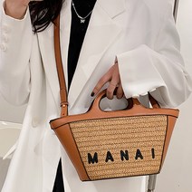 케이에비뉴 투웨이 자수 왕골백