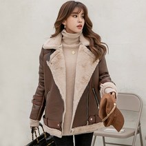 [나크21] (55~77) 스트랩포인트 퍼안감 무스탕점퍼 NK14-J-23