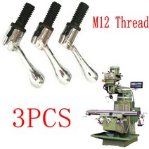 밀링 툴 미니 고정 바이스 3pcs 새로운 부품 헤드 머신 테이블 잠금 볼트 핸들 m12 스레드 cnc 밀스 머신 선반 기계