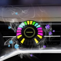 리얼 명품 고급 차량 방향제 실내 송풍구 천연 디퓨져 석고 용 RGB LED 사운드, 없음