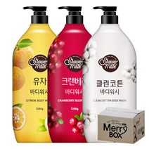 (1200mlx3) 샤워메이트 바디워시 유자 크렌베리 클린코튼 {있소세트}, 01)워시1.2L{유자+베리+코튼}