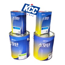 kcc 스포탄(우레탄) 옥상방수용 상도+경화제 4L (녹색 회색 우레탄신나), 스포탄신나(0..9L)