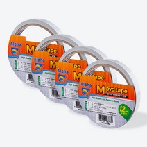 알파 M시리즈 양면테이프 PVC 12mmx10M (4롤), 단품