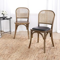 카이저 라탄 체어 인테리어 카페 테라스 정원 의자, 목판방석