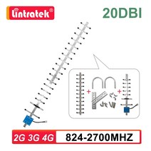 무선와이파이증폭기20dBi 2G Yagi 외부 안테나 824-2700mhz 셀룰러 증폭기 신호 부스터 리피터 GSM UMTS L, 01 20dBi antenna