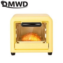 피자 오븐 화덕 피자 dmwd 미니 5l 전기 크레페 베이커리 로스트 메이커 보이는 빵, 노란색
