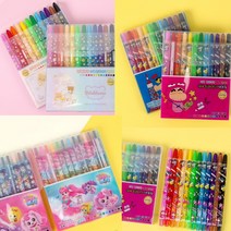 12색 슬라이더 색연필 무인문구점 빨간펜 색칠공부첫걸음 다이소색연필 졸업 입학선물, 짱구12색