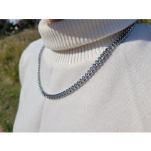 블로썸스틸 써지컬 스틸 실버 여자 체인 목걸이 선물 6 8 10mm