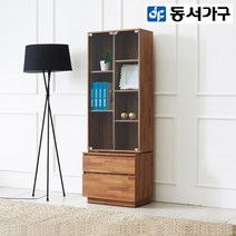 동서가구 LV 라떼 600&800&1200 유리장식장 8종, 03. 라떼 600 2단 유리장식장 (918491) 멀바우 화이트