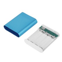 파워뱅크 자작배터리 캠핑용배터리 10400mAh DIY 보조베터리 배터리 박스 케이스 키트 모든 휴대 전화 용, 01 파란