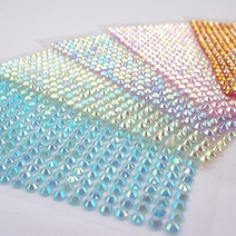 젤리 보석 스티커 큐빅 스티커 장식스티커 3mm 5mm, 화이트5mm