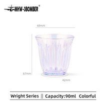 데미타세 데미타세잔 도피오잔 싱글찻잔 호텔커피잔 MHW-3BOMBER 진공 전기 커피 컵 90ml 라떼 에스프레소, 02 1pcs Colorful_01 90ml