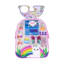 Townley Girl No Drama Llama Makeup Filled backpack Set with 10 Pieces Including Lip Gloss Balm Nail