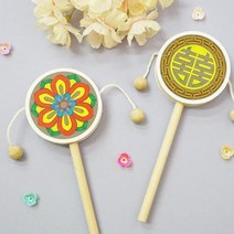 명절 풍물놀이 전통문양 미니 소고 만들기 미술교구 5인용 ATP00000TX