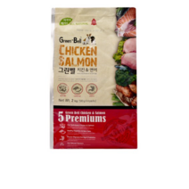 그린벨 치킨&연어 반려견 사료, 닭, 2kg, 3개