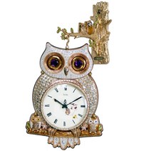 라비타 세련되고 멋스런 아르테부엉이골드 양면시계 무소음 부엉이시계 인테리어 벽시계 양면벽걸이시계 결혼 개업 집들이선물, 아르테부엉이양면-골드