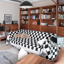 세이블목도리 바둑판 격자 무늬 소파 커버 니트 담요 테이블 천으로 바닥 매트 카펫 매트 카펫 러그 낮잠