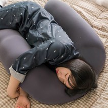 new 쫀득 꿀잠 숙면 쿠션 U자 긴 안고자는 큰 베개 바디필로우, 아이보리