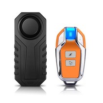 뇌울림 무선 바이크 오토바이 진동 경보 IP55 방수 자전거 원격 제어 도난 방지 감지기 시스템, 02 Orange, 02 Orange