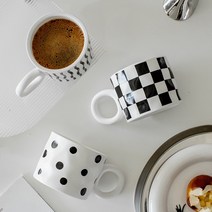 블라제스 스플래쉬 잉크 세라믹 머그컵 커피잔, 웨이브, 1개