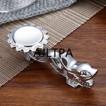 수저받침대 개 나무 젓가락 홀더 주방 식기 아연 합금 테이블 스탠드 CT0126, 은