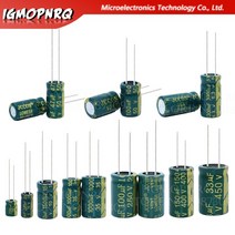 커패시터6.3V 10V 16V 25V 35V 63V 100V 250v 400V 100UF 220 미크로포맷 330 470 680 1000 47 22 2200UF 2