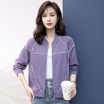 봄 루즈핏 패션 날씬해 보이는 야구넥 카디건 숏 코트녀