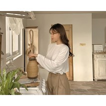 [리리앤코] 캐이커링 루즈핏 라운드넥 티셔츠