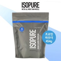 이소퓨어 프로틴파우더 454g 크림바닐라 유청단백질 필수아미노산 글루타민 이소류신 운동후단백질, 1개, 기본