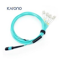 Karono MPO/MTP Breakout Cable MPO/MTP to 8 x LC (4 Duplex) 40GbE QSFP 40GBase-SR4 OM3 Fanout Fibe, 1