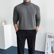 데일트 남자 터틀넥 목폴라 니트 티셔츠