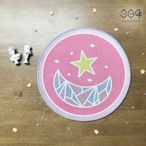 364days 먼지없는 사계절 원형 유니크 홍학 플라밍고 미니 러그 북유럽감성 미니 카페트 발매트 디자인 일러스트 그림 러그 40cm 10종