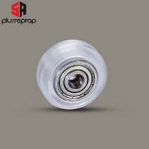 3D 프린터 플라스틱 휠 POM 빅 모델 패시브 라운드 아이들러 풀리 기어 CNC Openbuilds V-슬롯, 04 Clear-with bearing_01 1pcs