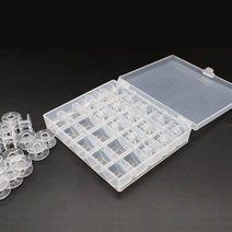 보빈케이스(25칸) 투명 미싱보빈함 실토리케이스 미싱부자재