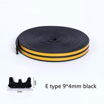 단열 폼블럭 층간소음 벽간 소음 차단 미터 자체 접착 도어 및 창 씰링 스트립 유리 창, 블랙 타입 e, 5m